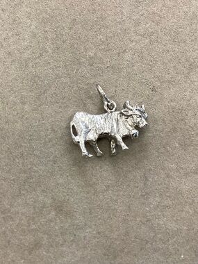 ROC 925 Sterling Silver Vtg Cow Charm